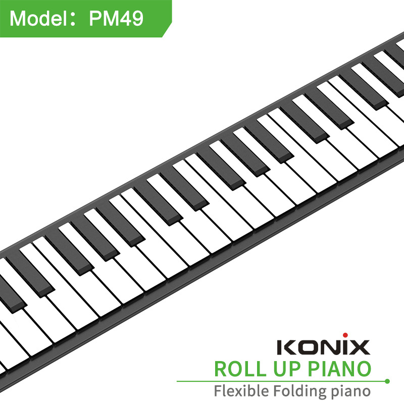 Kihuixing Pm49 Hand-Rolled Piano Silicone Beginner Portable Digital Piano Wholesale Kidsren's Digital Piano
