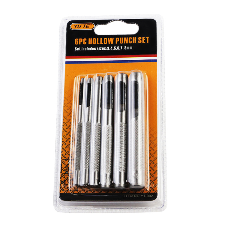 Supply 6pc belt punch Hollow Punch handmade DIY leather punch tool leather punch punch wholesale