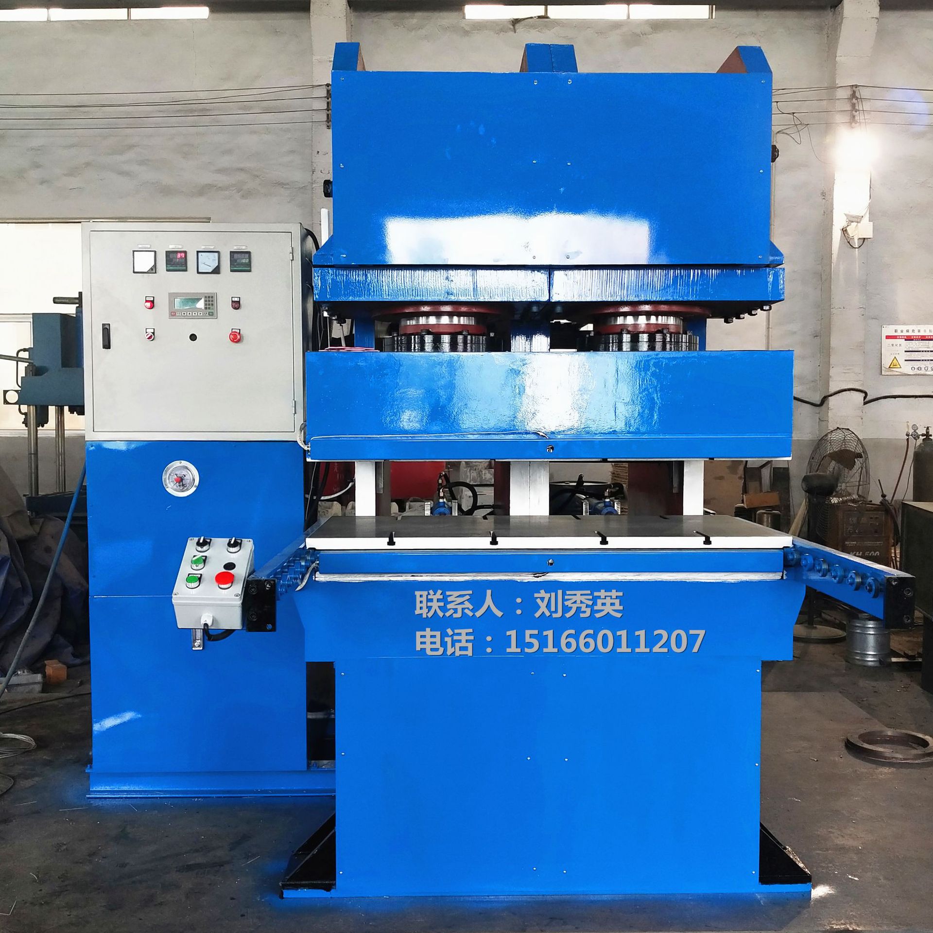 Factory Sales of Rubber Anti-Skid Mat Vulcanizer Upper Cylinder 400t Frame Type Hot Press