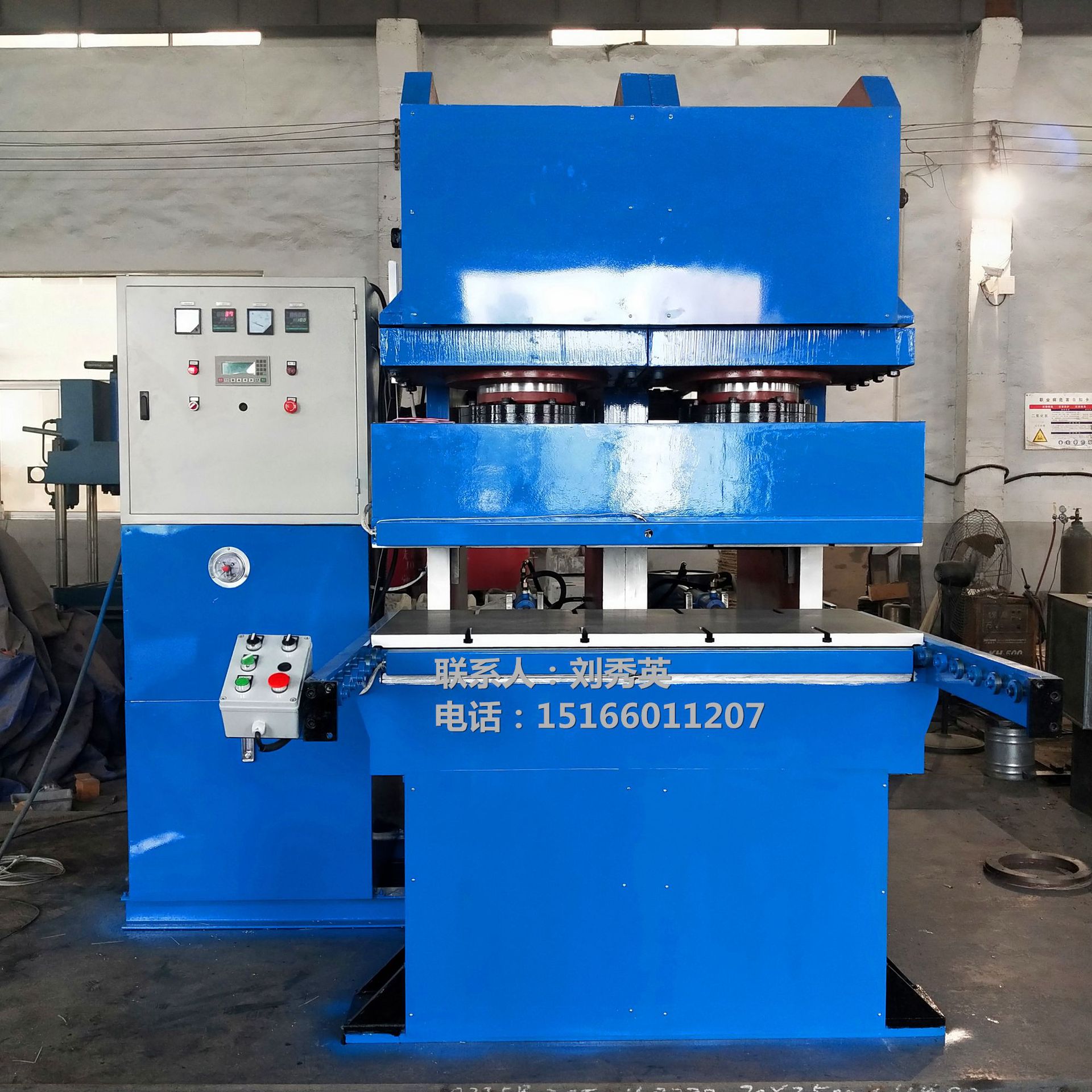 Factory Sales of Rubber Anti-Skid Mat Vulcanizer Upper Cylinder 400t Frame Type Hot Press
