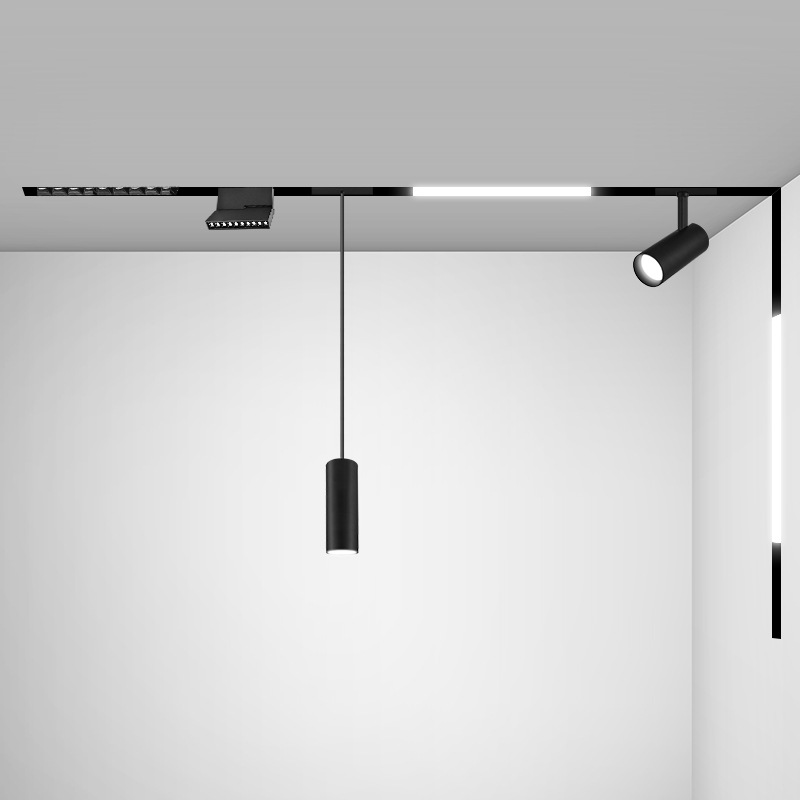 LED Magnetic Track Light Full Spectrum Spotlight Embedded Home Living Room Main Light Embedded LED Magnetic Track Light