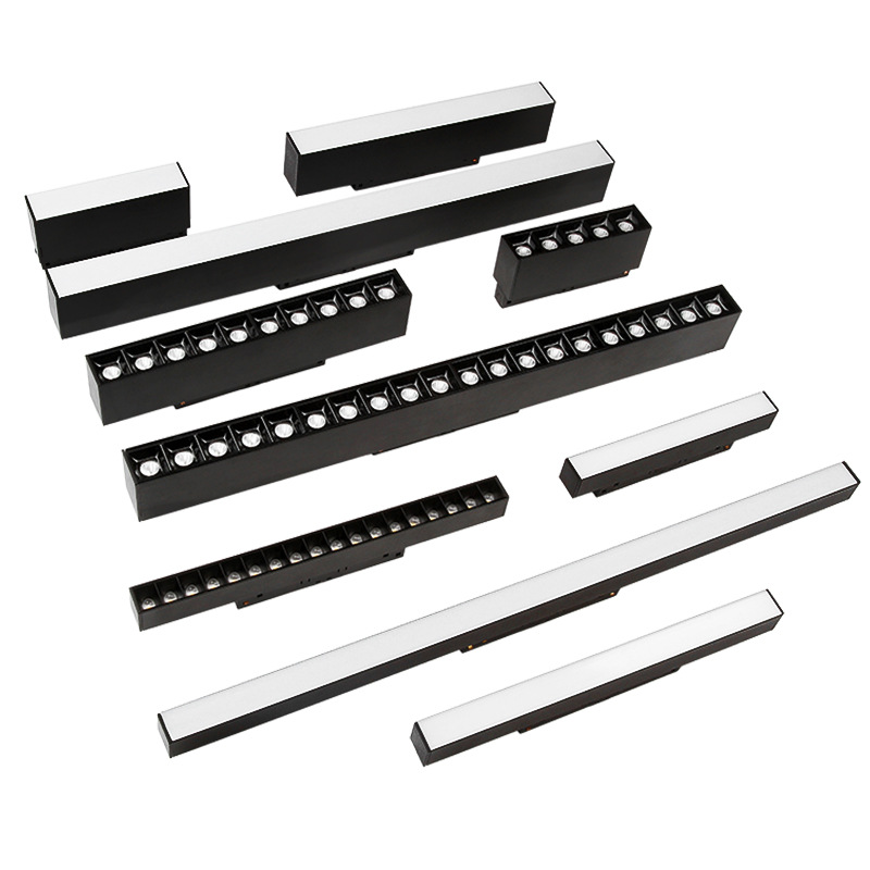 LED Magnetic Track Light Full Spectrum Spotlight Embedded Home Living Room Main Light Embedded LED Magnetic Track Light