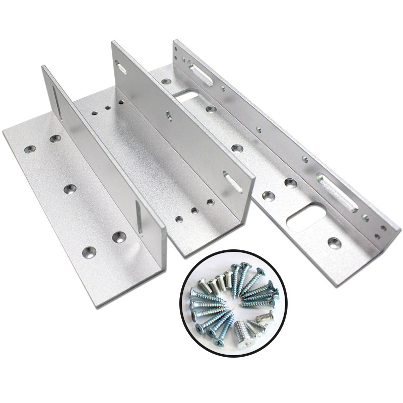 Magnetic Lock Lz Type Supporting Bracket Manufacturer Supplies Single Door Double Door Electromagnetic Lock Suction Plate Base Access Control System Accessories