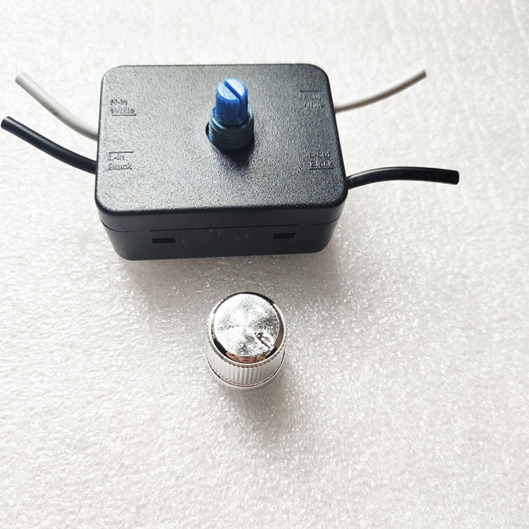 Us Standard Dimmer Fine-Tuning Knob Switch Desk Lamp Stepless Dimming Zhuo Lamp Knob Dimming Switch Low Voltage Dimmer