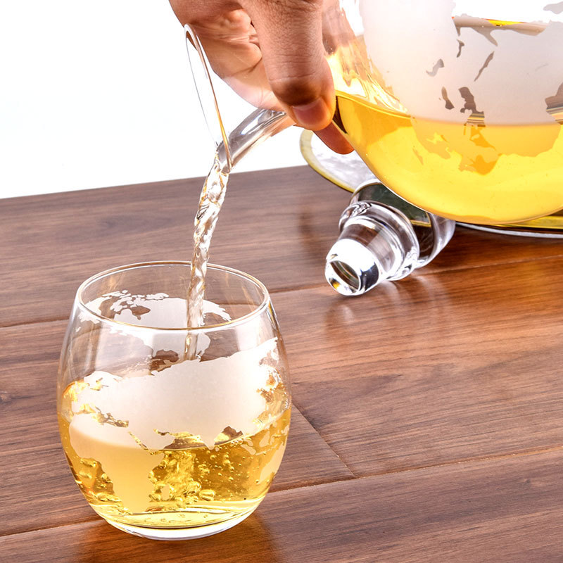 Creative spherical whiskey bottle wine glass wine pot suit map decanter household wine separator wine set Wholesale