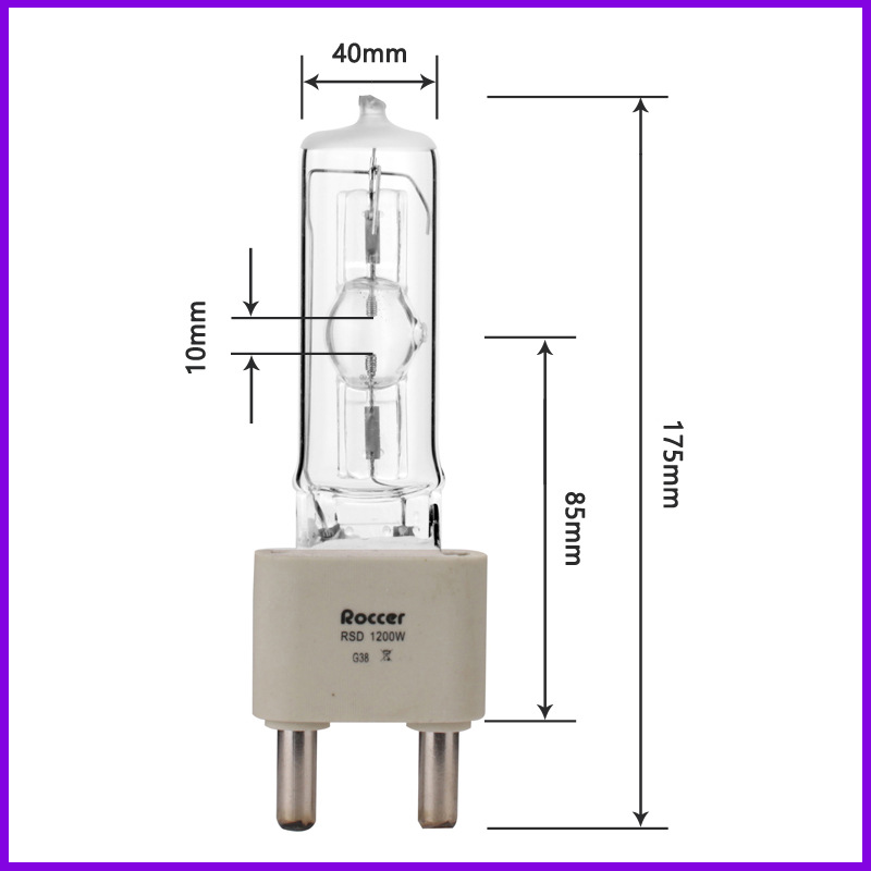 1200Wbulb Model with Hsr 1200W/60 Photography Bulb with Msr 1200W Heatable Start G22/G38