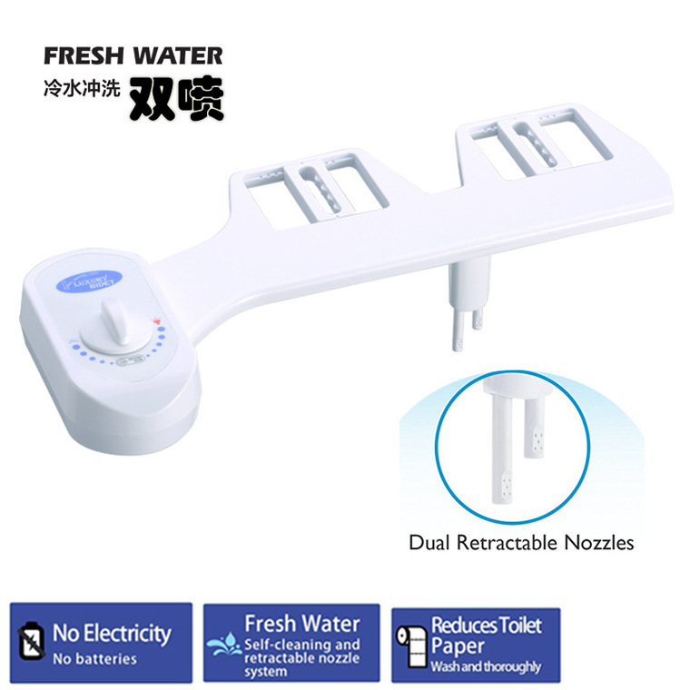 Устройство для мытья женщин, бестселлер Amazon, очиститель тела без электричества, смыв для туалетной крышки, одна холодная и двойная струя