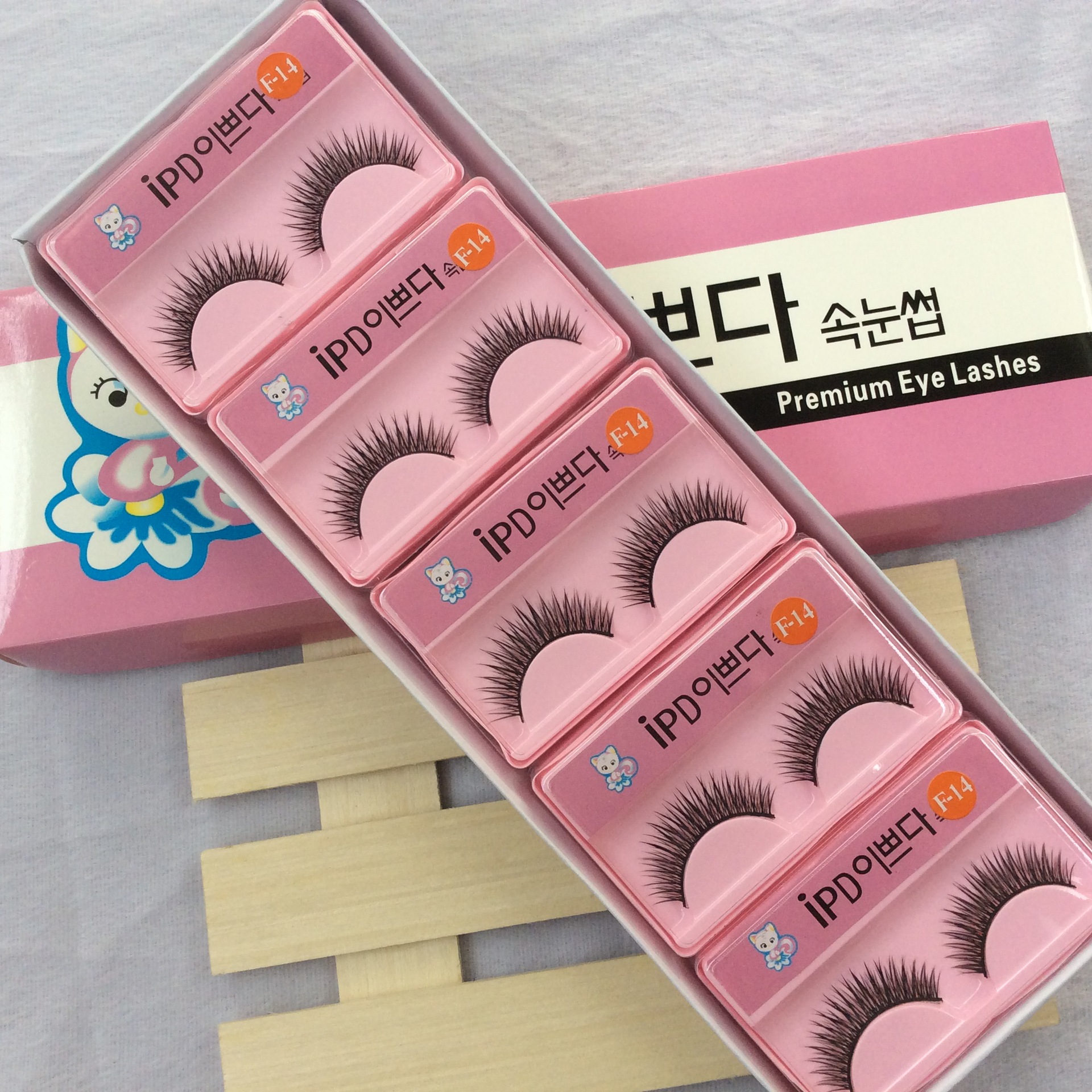 F-14 kitten false eyelashes thick cotton thread stem eyelashes fashion false eyelashes factory wholesale