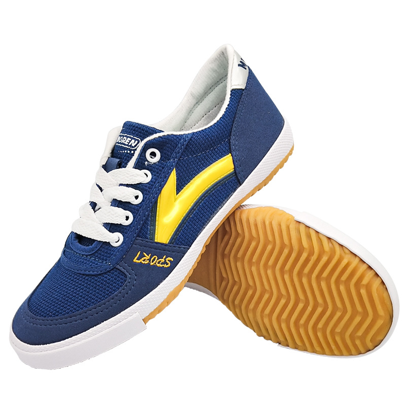 Double Star Table Tennis Shoes Men's Sports Shoes Women's Casual Sports Shoes Non-slip Beef Sole Canvas Shoes Table Tennis Training Shoes