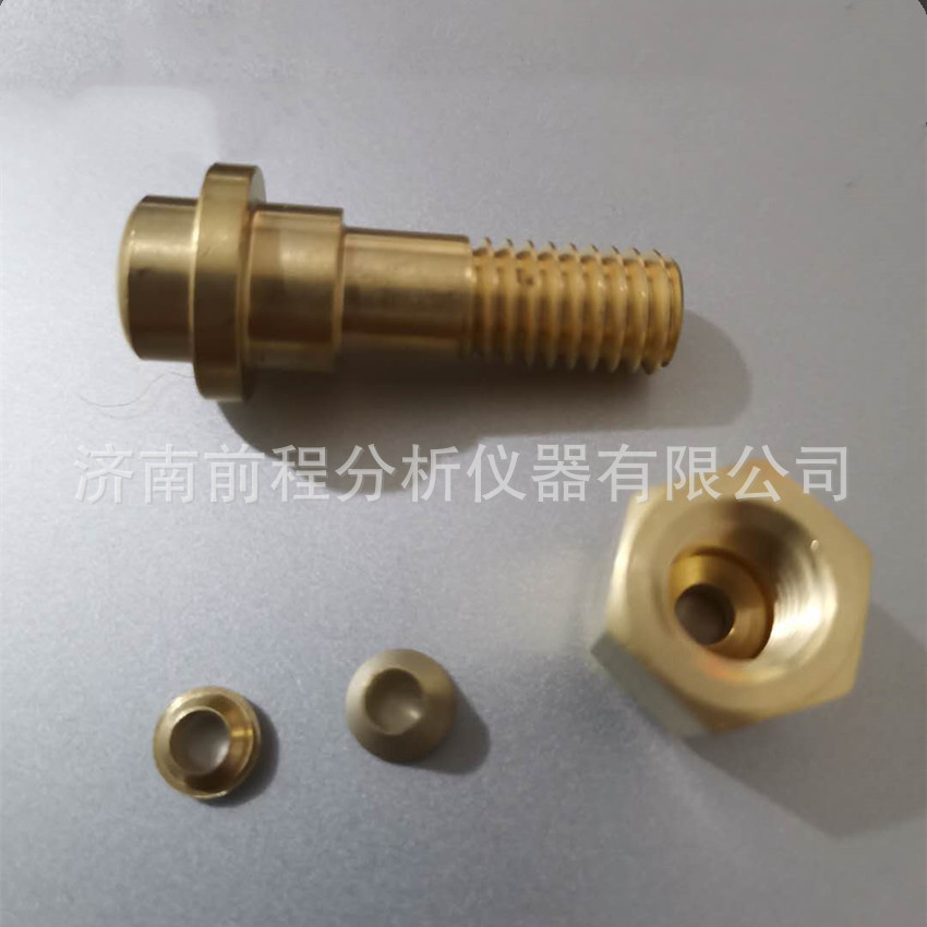 Gas chromatograph brass pressure relief valve joint double clamp sleeve 1/8 supply Agilent Shimadzu chromatography straight-through tee