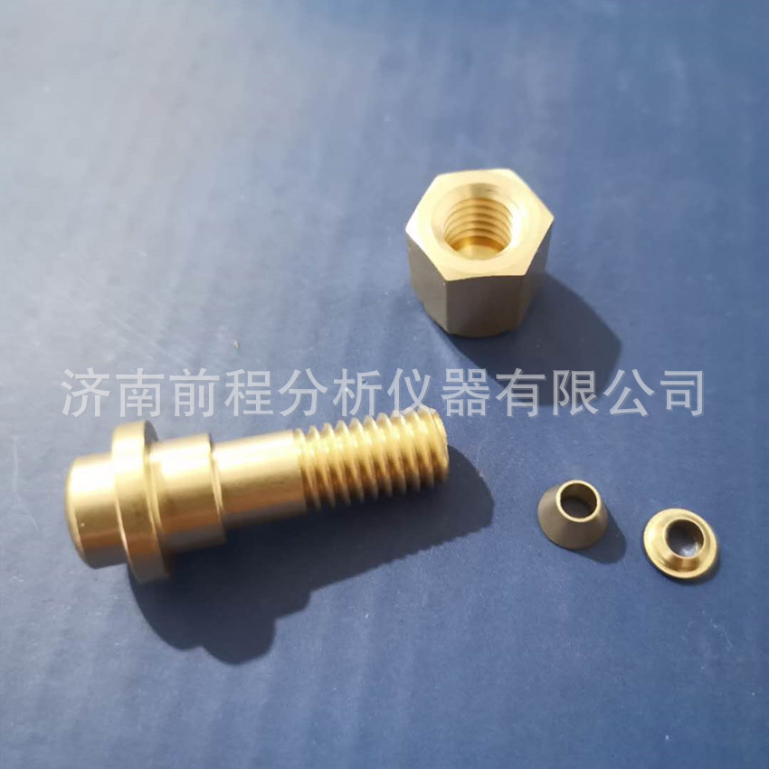 Gas chromatograph brass pressure relief valve joint double clamp sleeve 1/8 supply Agilent Shimadzu chromatography straight-through tee