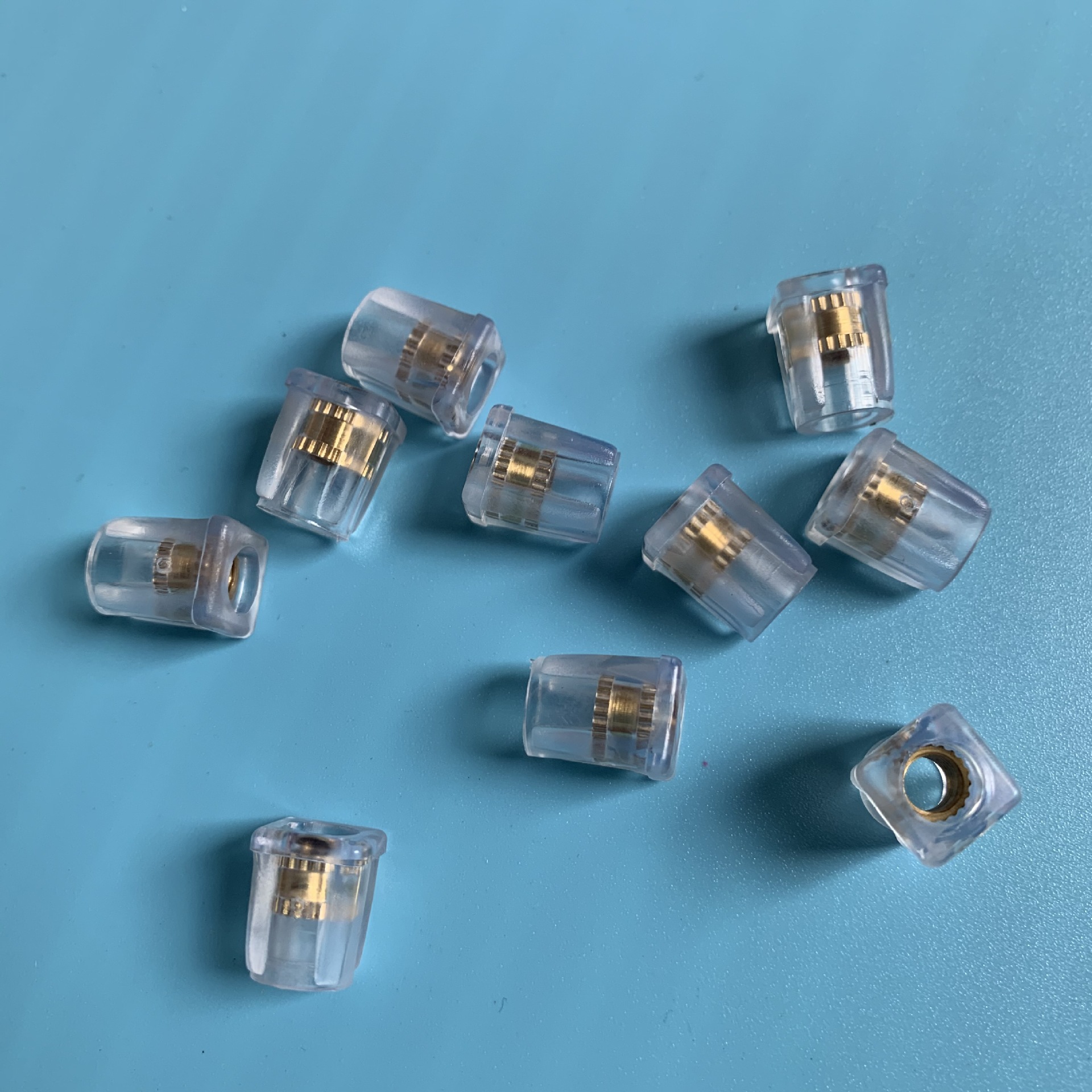 10*10 прозрачная квадратная трубка, пластиковая заглушка, регулируемая ножка, резиновая головка с винтом