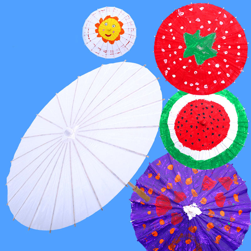 paper umbrella diy handmade painting umbrella kindergarten creative children umbrella hand-painted umbrella graffiti umbrella blank oil paper umbrella