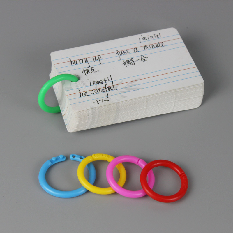 Production of loose-leaf ring loose-leaf ring plastic buckle ring plastic ring color binding ring clamp ring Open Book Ring