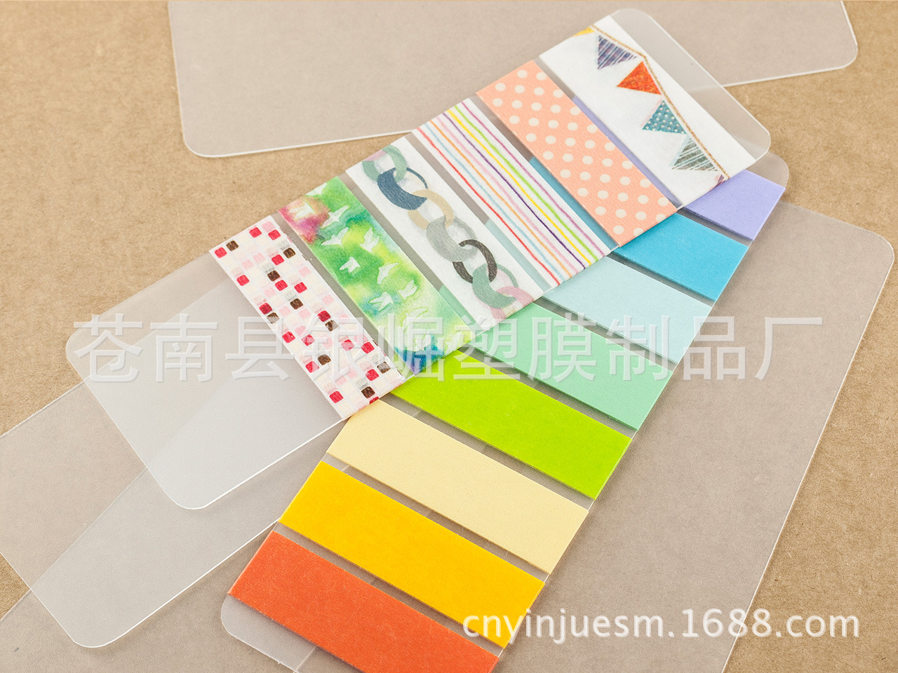 Factory wholesale tape Packing Board 5*15cm rounded corners and paper tape packing piece frosted thickened 60 Silk
