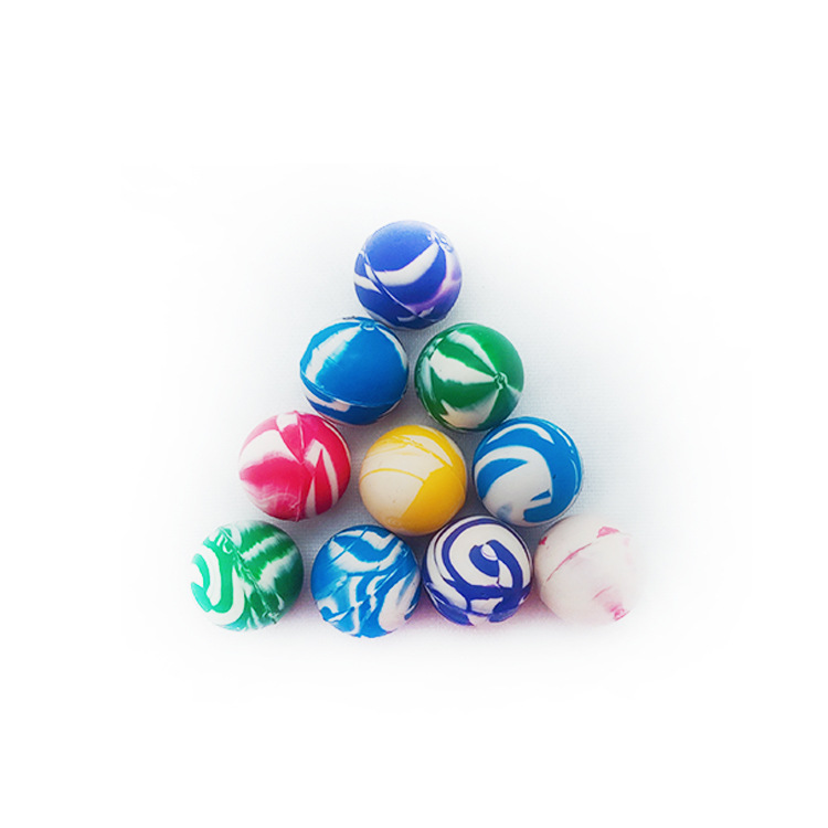 Wholesale color flower ball frosted rubber elastic ball children primary school cat toy mixed bounce rainbow ball