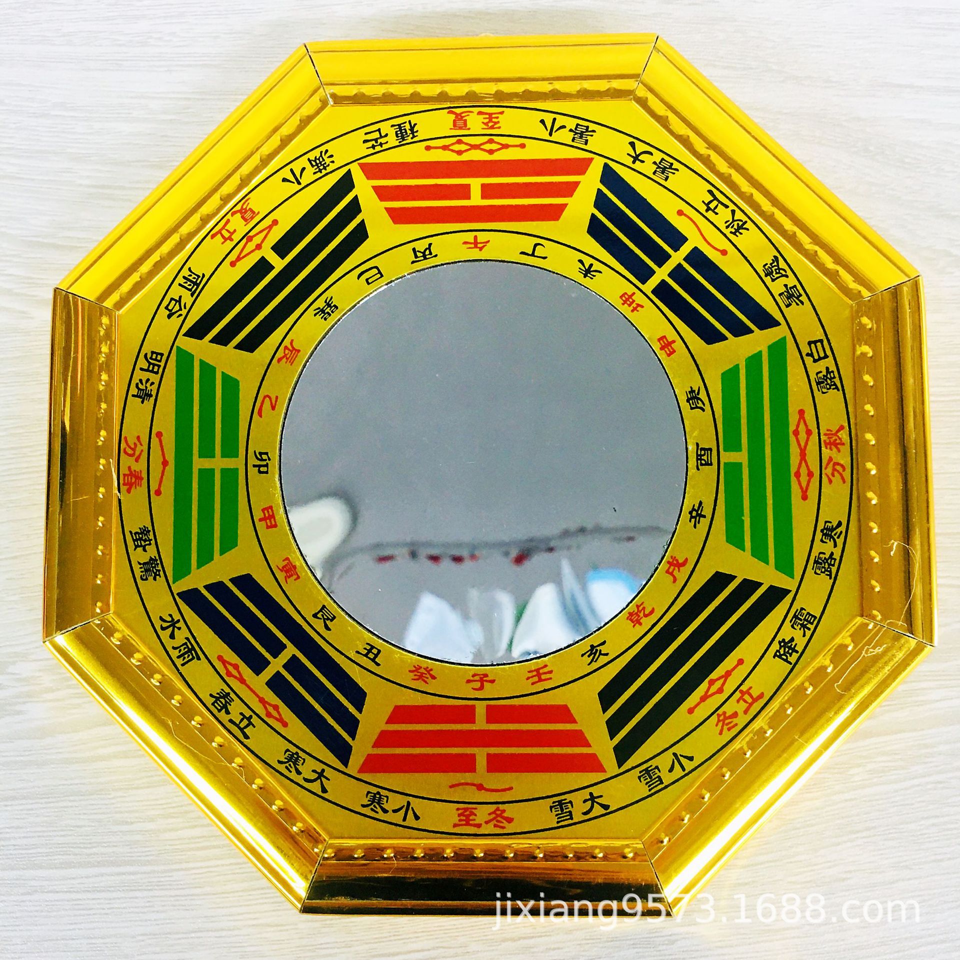 Bagua Mirror source factory wholesale production alloy colorful Four Seasons concave and convex Bagua mirror pendant