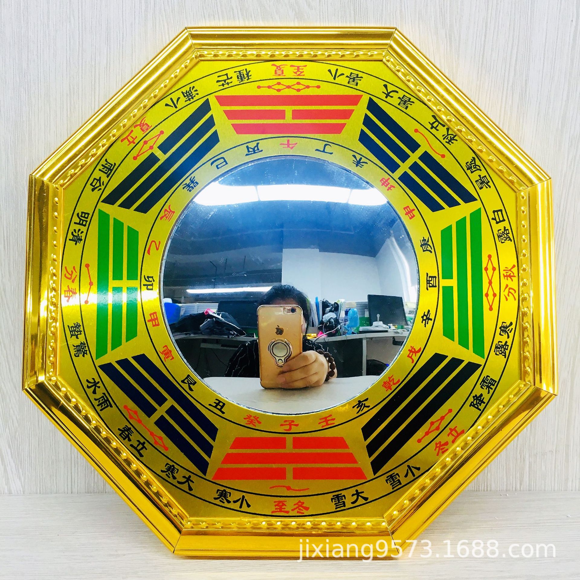 Bagua Mirror source factory wholesale production alloy colorful Four Seasons concave and convex Bagua mirror pendant