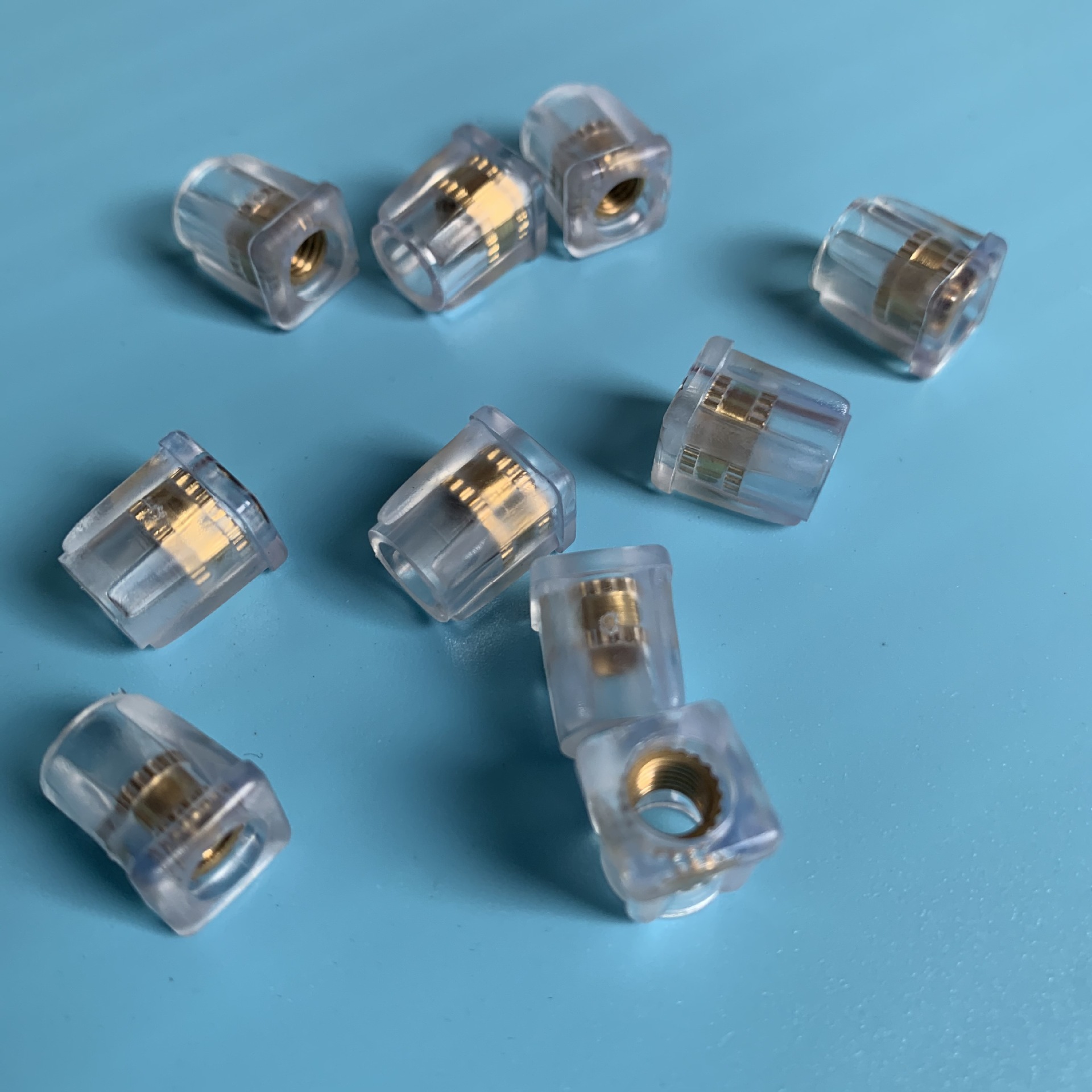 10*10 transparent square tube nut plug square adjustable foot pad plastic plug twist rubber head nut