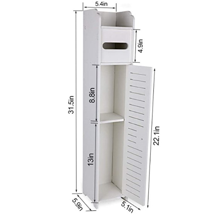Toilet Side Cabinet, Bathroom Storage Rack, Floor-To-Ceiling Storage Cabinet, Toilet Storage Cabinet, Bathroom Sandwich Cabinet Storage Rack