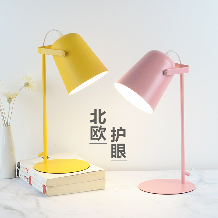 Скандинавская креативная маленькая настольная лампа, светодиодная, защита глаз, для девочек, студентов, чтения, современный стиль