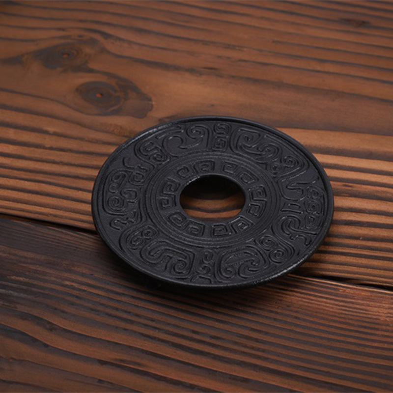 Household Cast Iron Water Kettle with Cast Iron Casting Insulated Table Mat Around the Stove Teapot Mat Open Flame Boiling Water Kettle Mat Tea Set Handmade