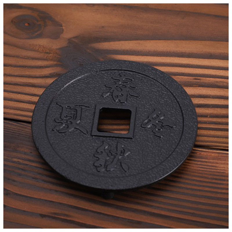 Household Cast Iron Water Kettle with Cast Iron Casting Insulated Table Mat Around the Stove Teapot Mat Open Flame Boiling Water Kettle Mat Tea Set Handmade