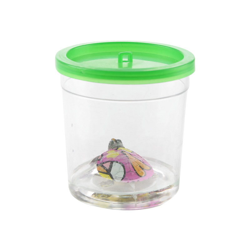 Dou Fish Cup Jellyfish Cup Wholesale Dou Fish Tank Dou Fish Box Mini Small Transparent Plastic Cup with Lid Fish Tank