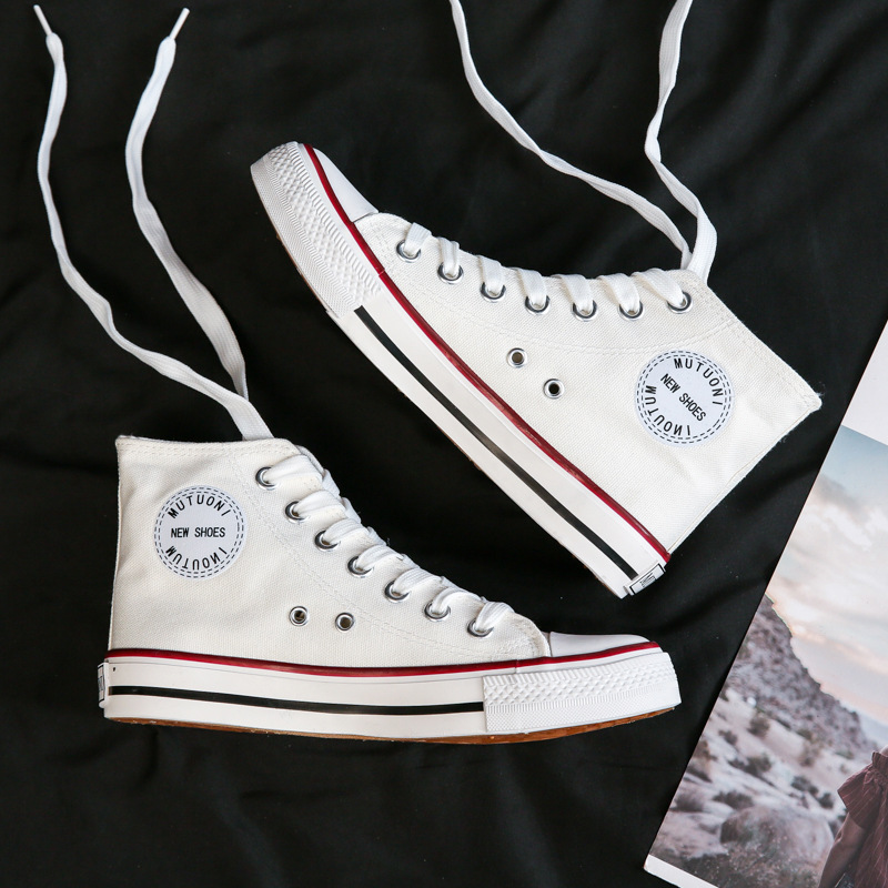 Fugubu Manufacturer Cloth Shoes Wholesale Korean Style Men's and Women's Shoes New Couple High-Top Canvas Shoes Casual Shoes Dropshipping