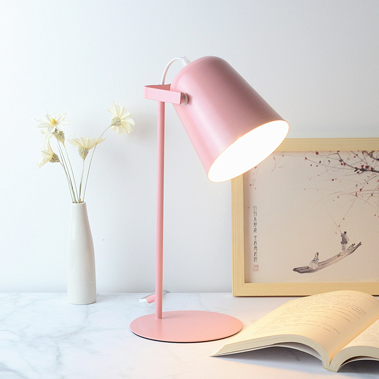 Nordic creative small desk lamp led eye protection desk girl College student dormitory reading modern bedside plug ins style