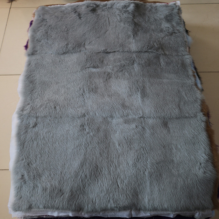 Source Factory Direct Sales White Rabbit Fur Blanket Clothing Fabric Rabbit Skin Mattress Liner