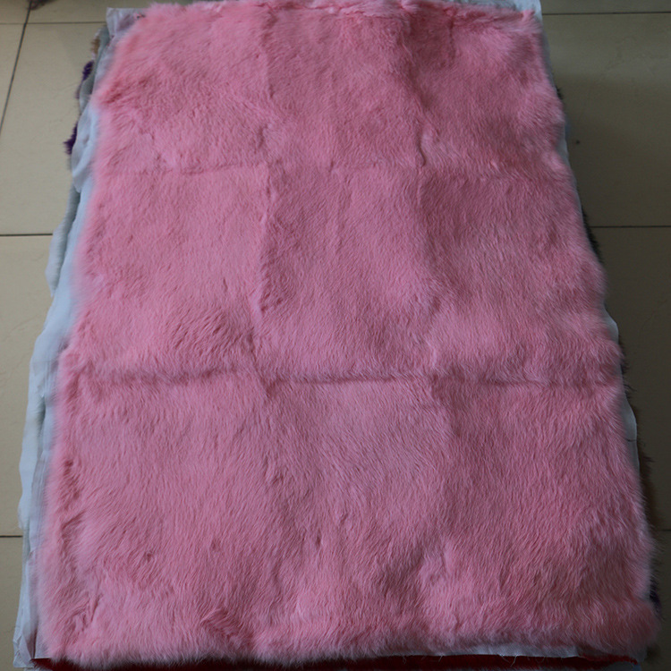Source Factory Direct Sales White Rabbit Fur Blanket Clothing Fabric Rabbit Skin Mattress Liner