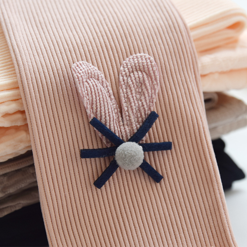 Children's Leggings 2024 Spring and Autumn New Korean Style Slim-Fitting Kidsren's Baby Nine-Point Pants Girls' Socks Wholesale