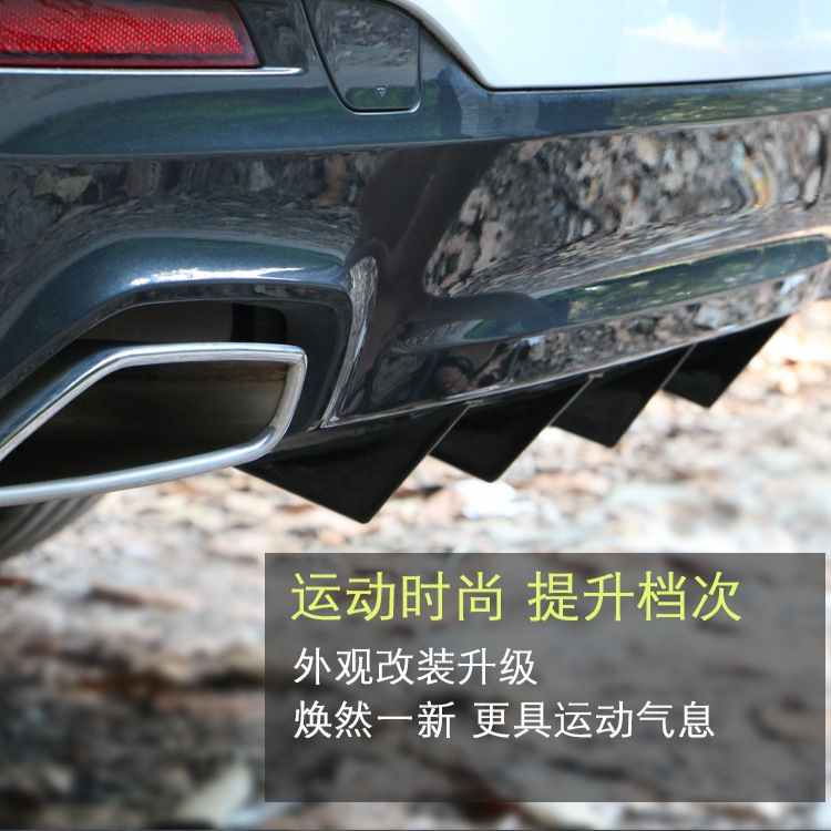 Car modification triangle rear spoiler bumper curved chassis spoiler rear lip small surrounding rear spoiler