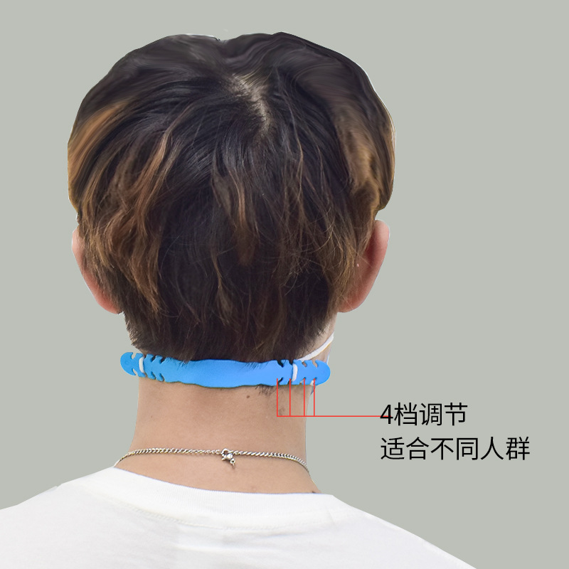 Mouth mask with hook anti-pull belt ear protection ear buckle adjustment head-mounted mask rope partner anti-pain protection artifact