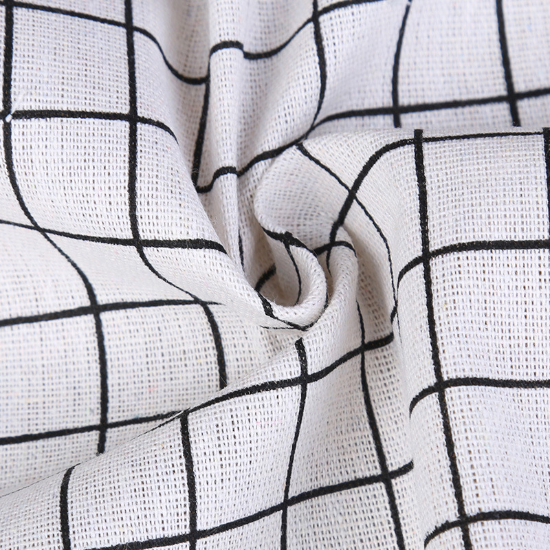 in stock wholesale imitation cotton linen fabric geometric printed linen polyester cotton fabric pet fabric tablecloth decorative cloth