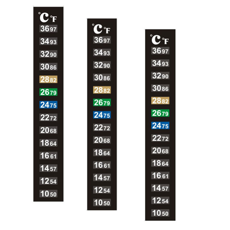 Aquarium Digital LCD Fish Tank Thermometer Sticker Indoor Temperature Sensitive Color Changing Temperature Sticker Fish Tank Temperature Sticker