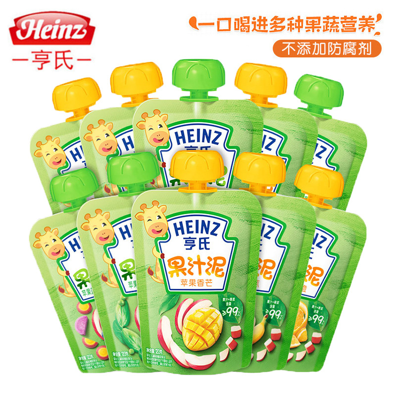 Heniz Heng фруктовое пюре Левейцзы детская еда закуска