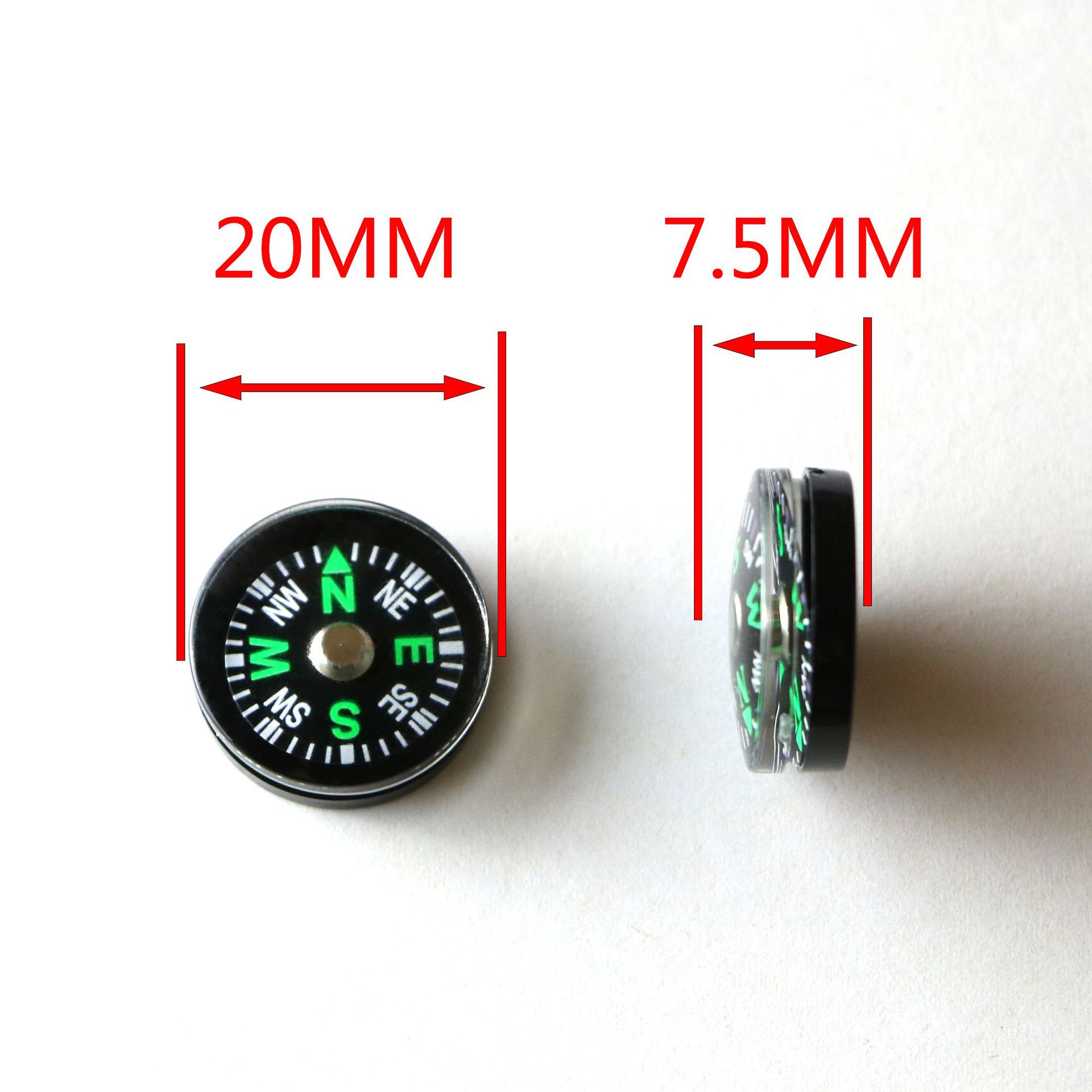 Factory Direct Sales 20mm Compass Professional Jewelry Accessories Multi-Function Compass Large Quantity in Stock