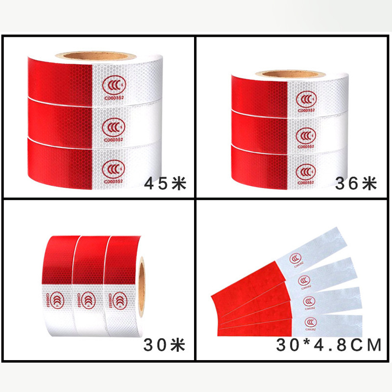 Car Truck reflector plastic red and white reflector body warning sign annual inspection review car sticker reflective strip block