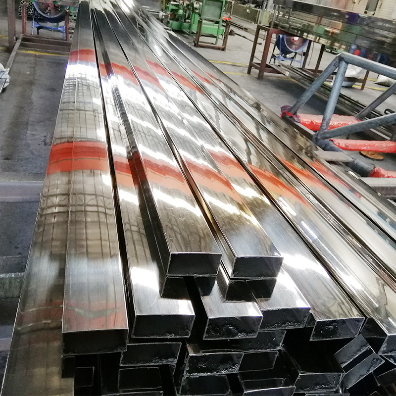 316L Brushed Stainless Steel Rectangular Tube 201 Decorative Tube National Standard Industrial 304 Flat Tube In-Stock Bending