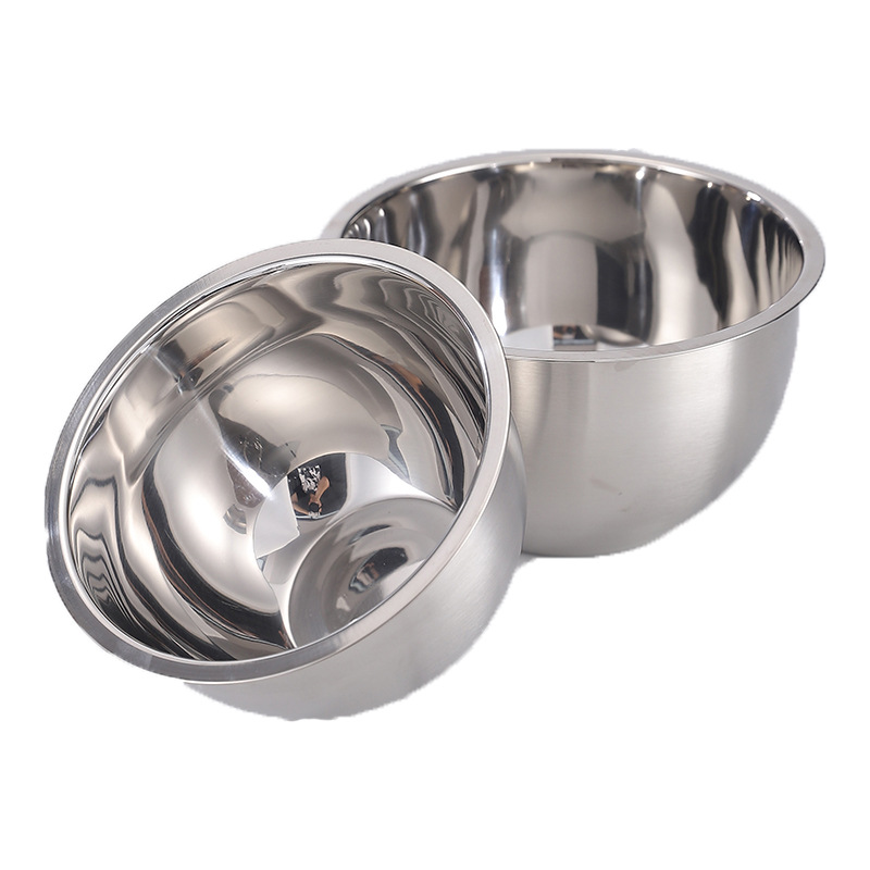 Stainless Steel Salad Basin Cooking Basin Soup Basin Kneading Basin and Basin Egg-beating Basin Large Household Stainless Steel Basin with Lid