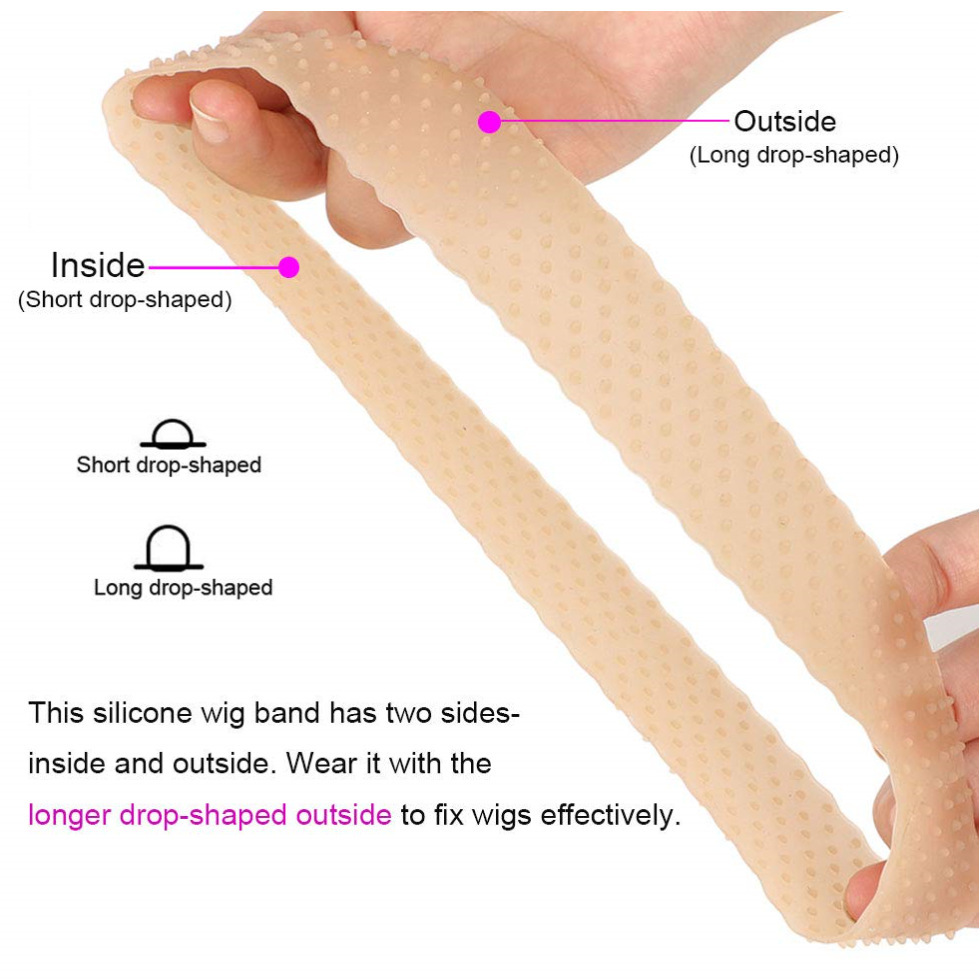 Export hair accessories non-slip antiperspirant silicone sports hair band Silicone Wig Band sports hair band wig cover