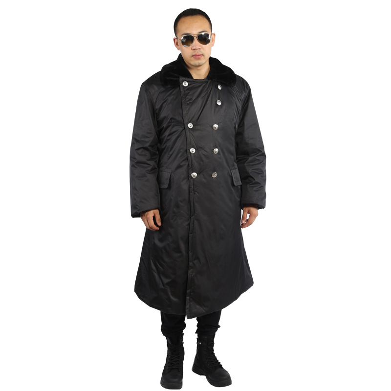 Security Uniforms for Men and Women, Winter Windproof and Cold-Proof Mid-Length Cotton Coat, Thickened and Warm, Security Guard Duty Work Cotton Clothing