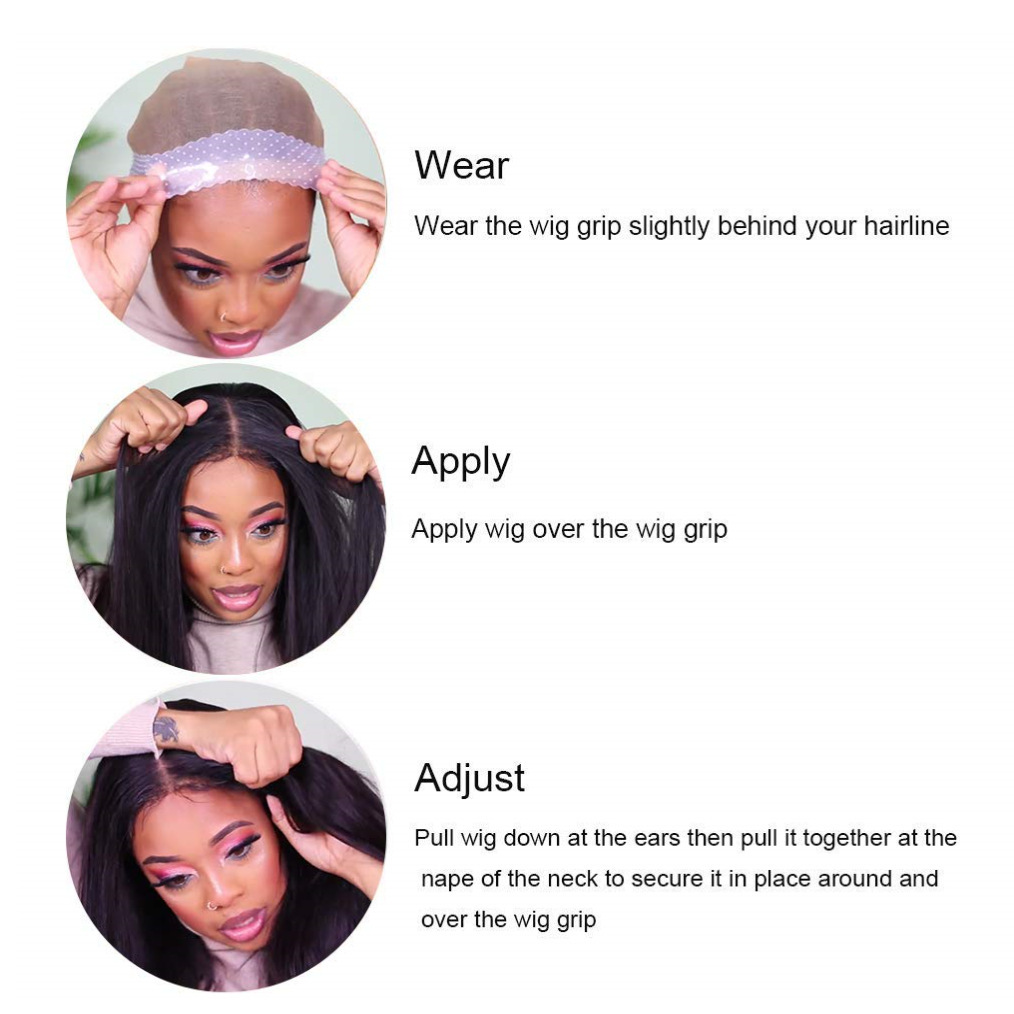 Export hair accessories non-slip antiperspirant silicone sports hair band Silicone Wig Band sports hair band wig cover