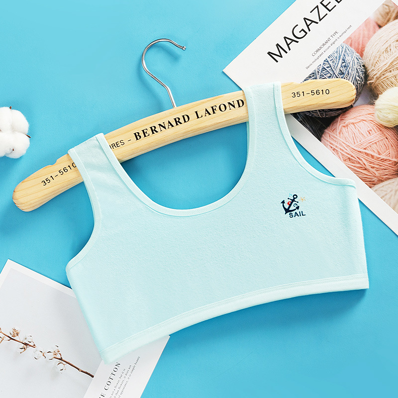 Developmental girls' underwear female student girl cotton four-color small vest young girl junior high school girl 8-9-12 years old