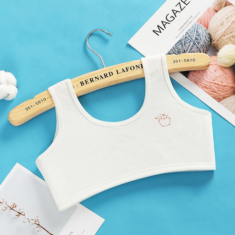 Developmental girls' underwear female student girl cotton four-color small vest young girl junior high school girl 8-9-12 years old