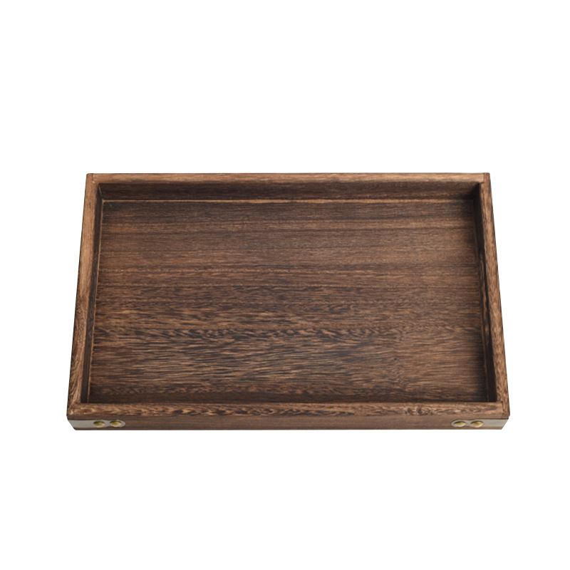 Wooden Tea Tray Wooden Tray Solid Wood Household Wooden Tray Bread Tray Hotel Wooden Tray Dinner Tray Solid Wood Tea Tray