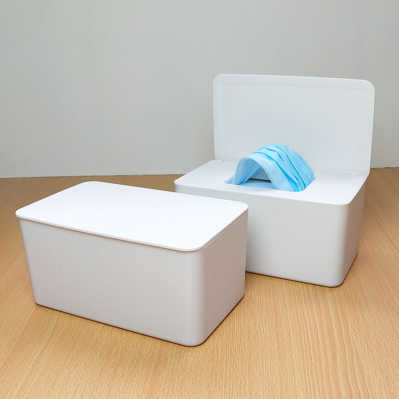 Spot Wet Tissue Box with Lid Paper Box Mask Box Storage Box Household Dust-proof Desktop Sealed Wet Tissue Box