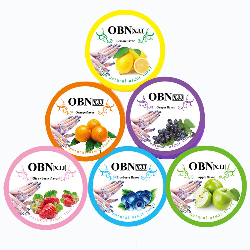 New disposable boxed nail towel factory wholesale fruit flavor nail towel nail washing cotton nail polish nail washing supplies